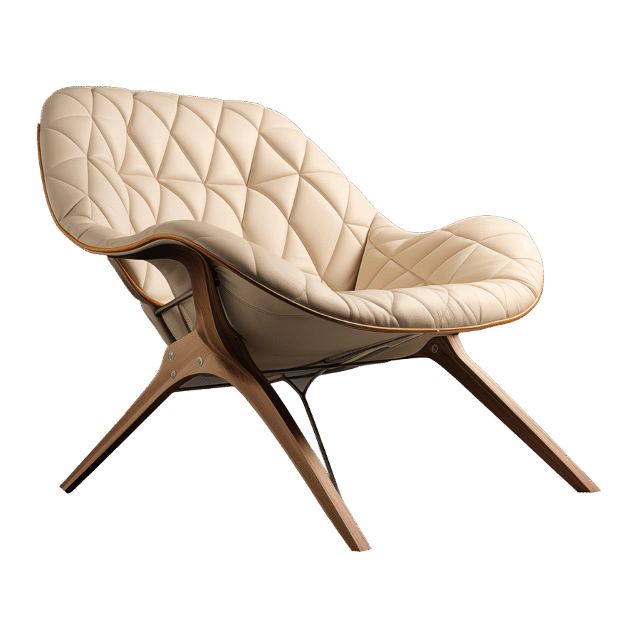 Modern Armchair with Lumbar