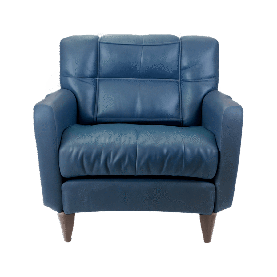 Cammi Blue Leather Armchair